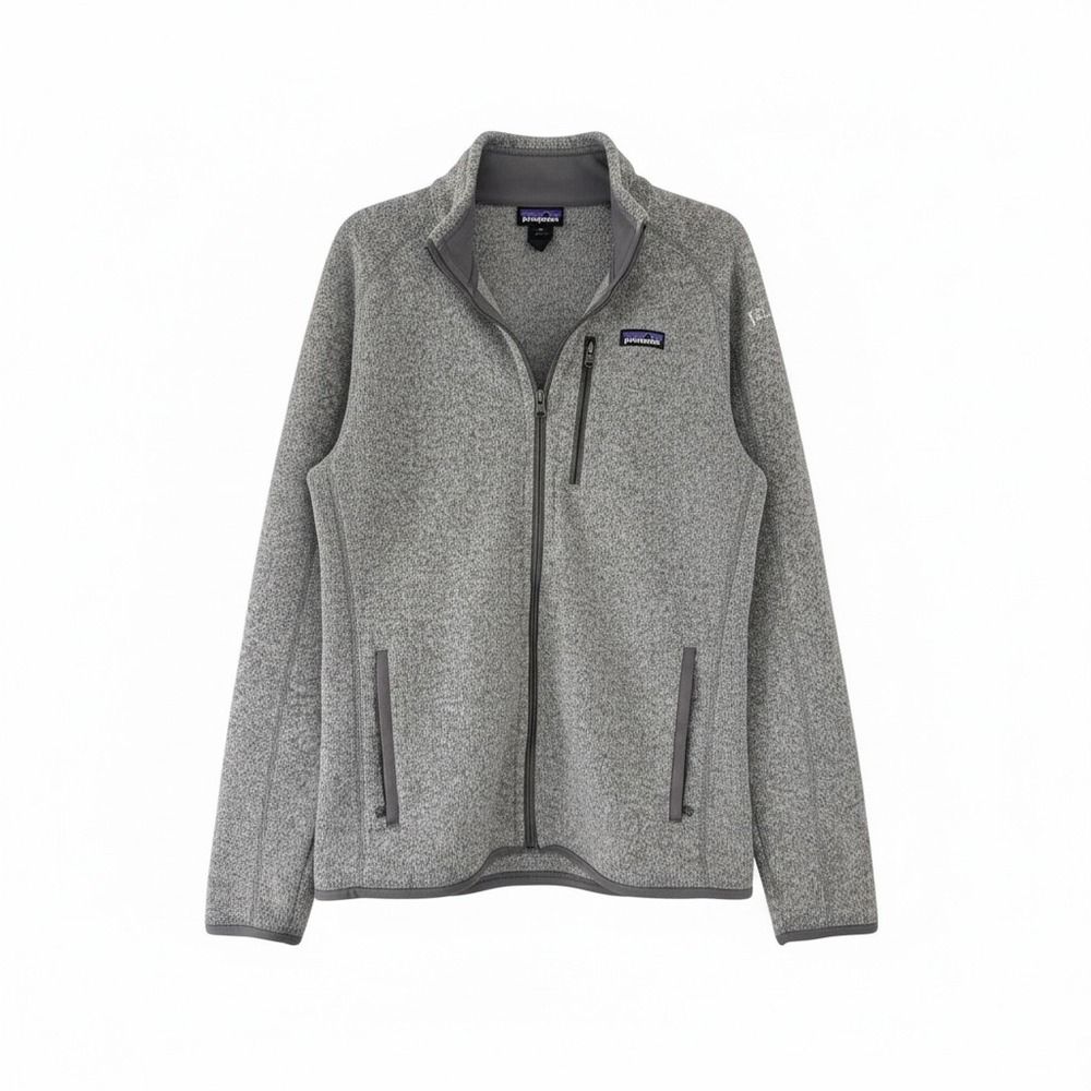Patagonia Better Sweater Full Zip Fleece Jacket Grey Mens Medium JELD-WEN Logo